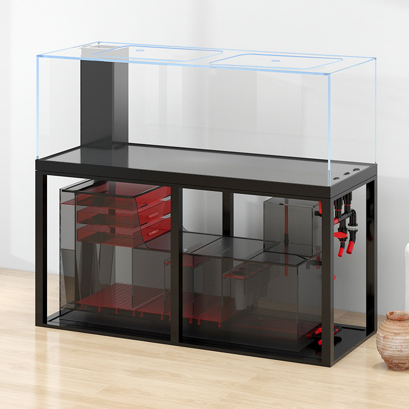 Custom ECO Aquarium Paludarium Bottom filtration with cabinet Planted Aquarium HD Glass fish tank stand