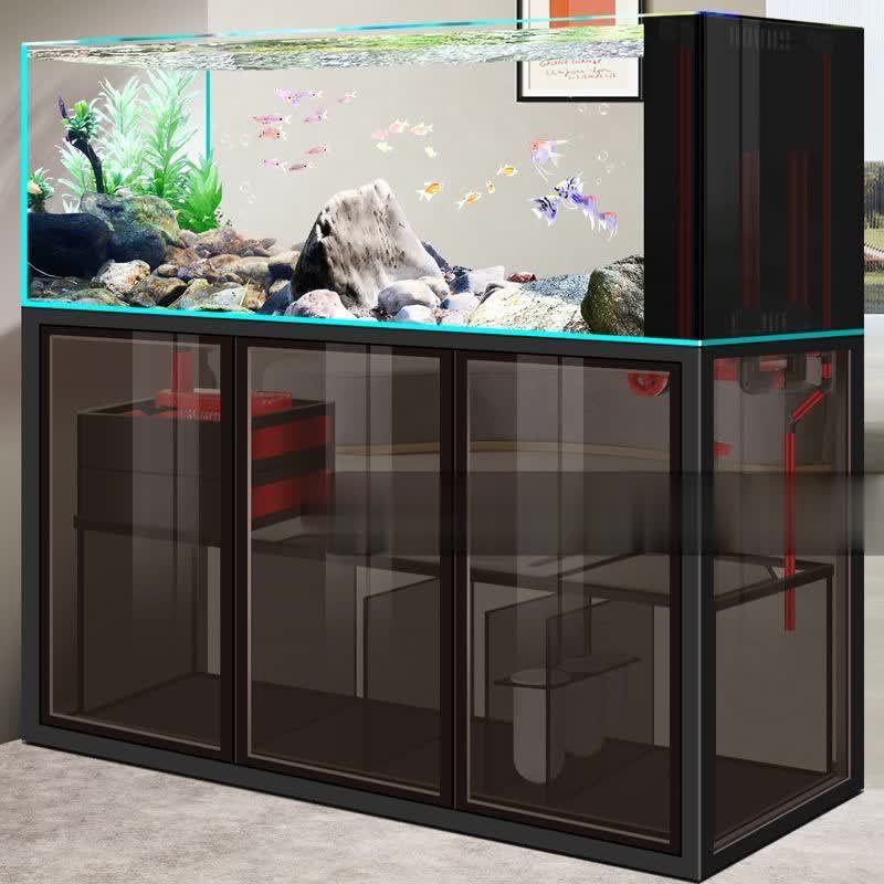 Custom ECO Aquarium Paludarium Bottom filtration with cabinet Planted Aquarium HD Glass fish tank stand