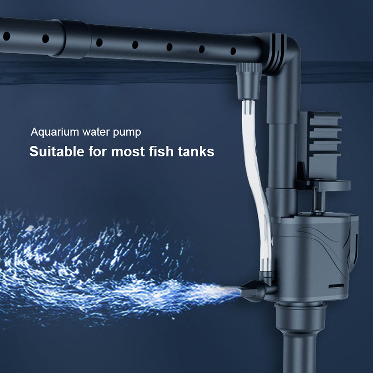 Aquarium  Submersible Oxygen Pump 3 In 1 Water Pumps Top Outlet Small Filter For Fish Tank