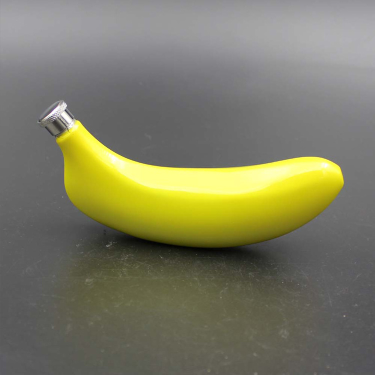 5oz Banana Shape Food Grade SUS 304 Glass Bottle Hip Flask