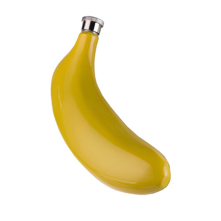 5oz Banana Shape Food Grade SUS 304 Glass Bottle Hip Flask