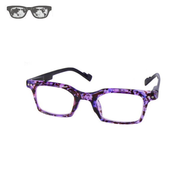 Trendy style frame shape clear plastic reading glasses for reader