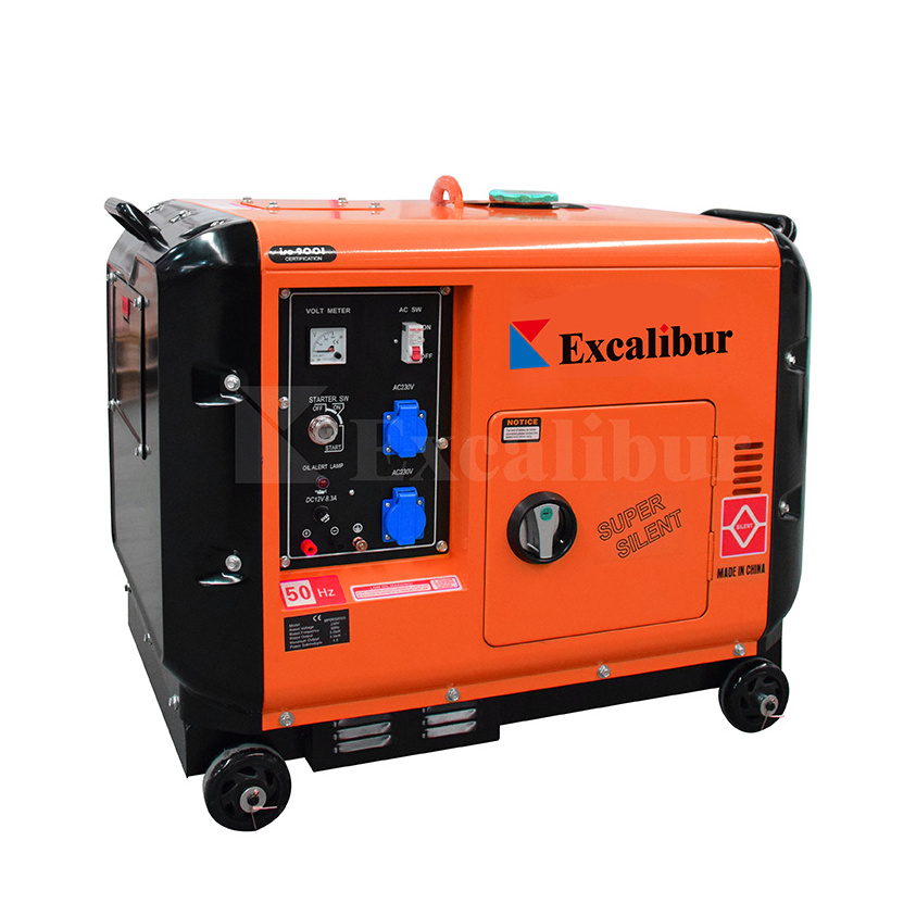 EXCALIBUR 3kva 5kw 5kva 5.5kva 6kva 6.5kva 7kva 8kva 12kw  Super Silent Diesel Generators With Good Price