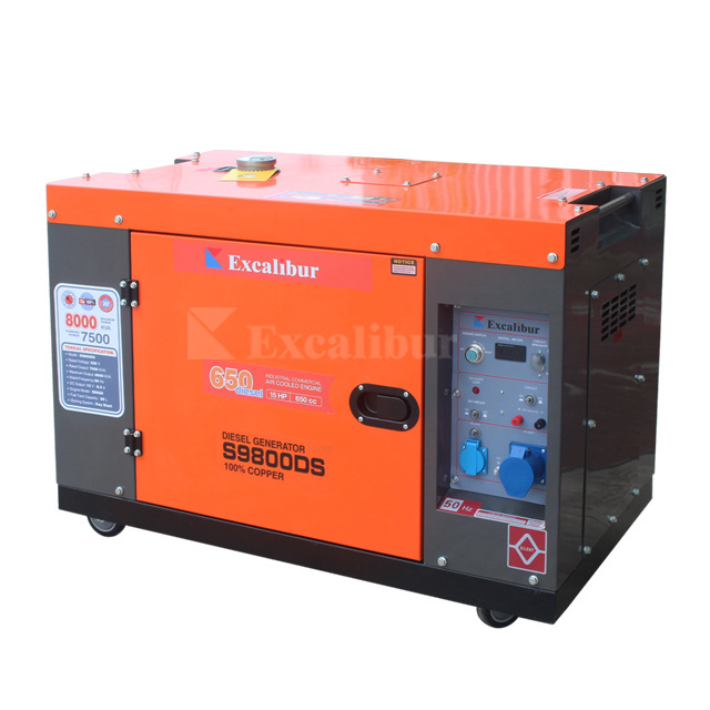 EXCALIBUR Portable Strong 3kW 5kW 6kW 7kw 8kw 8.5kw 9kw 10kw 15Kva Power Silent Diesel Generator