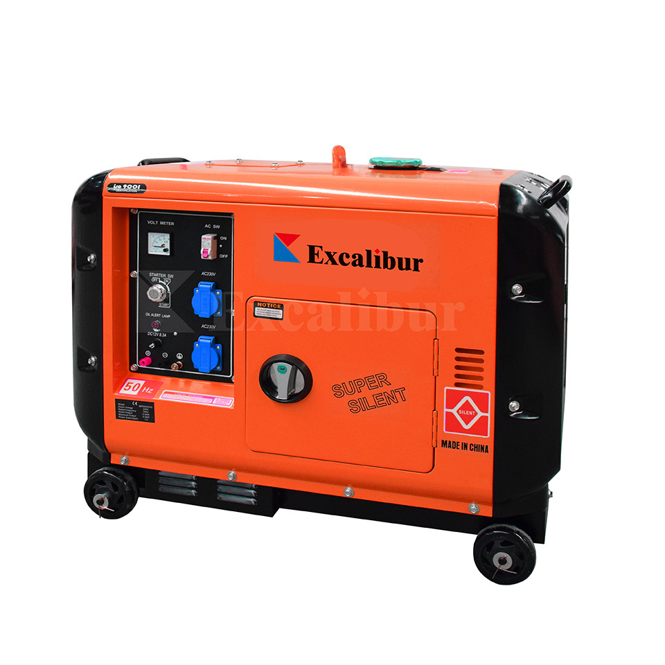 EXCALIBUR 3kva 5kw 5kva 5.5kva 6kva 6.5kva 7kva 8kva 12kw  Super Silent Diesel Generators With Good Price