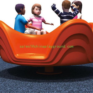 Kaiqi KQ60180B kids balancing LLDPE plastic play stop Merry go round for kindergarten,back yard,public park