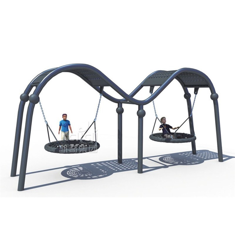 Kaiqi small Outdoor Playground Multifunction Kids Games Single-plank best quality Shaking Bridge swing for Theme Park