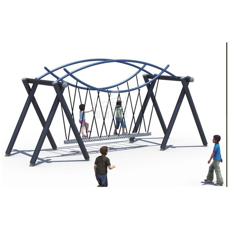 Kaiqi small Outdoor Playground Multifunction Kids Games Single-plank best quality Shaking Bridge swing for Theme Park