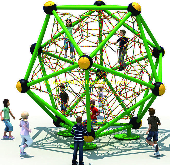 Kids climbing Dome Net Climbing With Outdoor Playground For Children Play Set made of rope for school and park or camping area