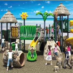 Best selling Commercial Plastic play Sets Outdoor Playground Ancient Tribe Series themed amusement park with tube slide,stair