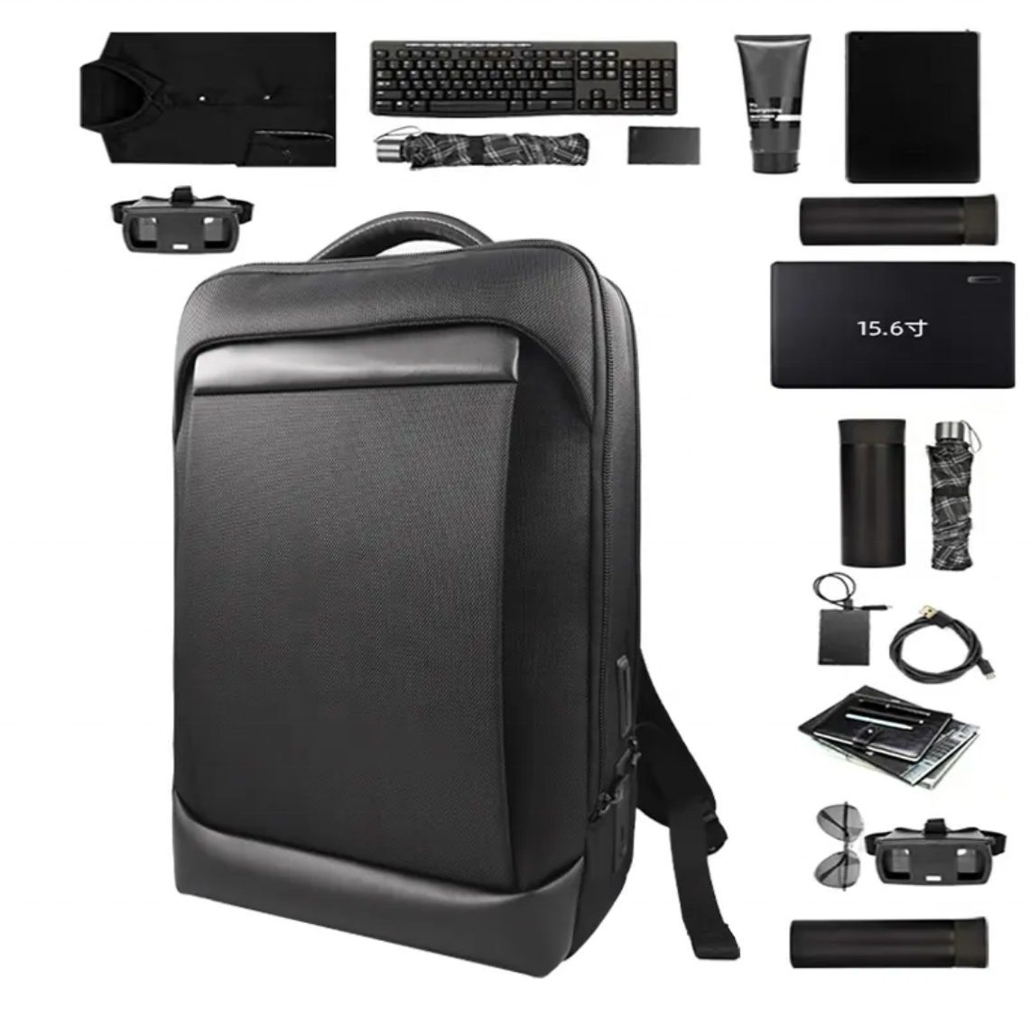 Fingerprint Lock Travel Lightweight Backpack Anti Theft Business Slim Usb Office Computer Bag Laptop Backpacks For Men