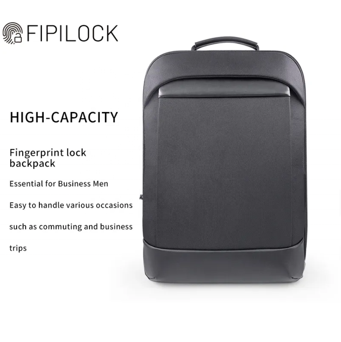 Fingerprint Lock Travel Lightweight Backpack Anti Theft Business Slim Usb Office Computer Bag Laptop Backpacks For Men