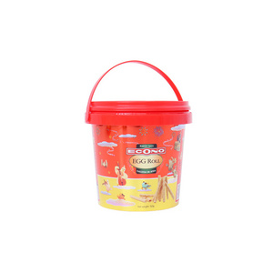 Ice cream bucket 450ml food grade plastic  packaging tub with lid cotton candy bucket food bucket