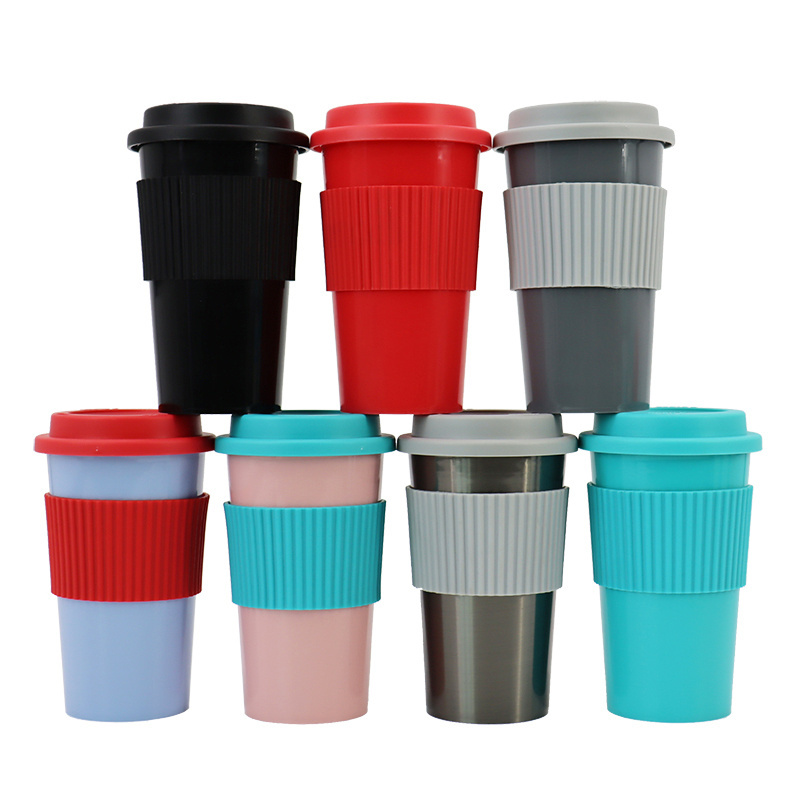 Wholesale bulk cheap christmas coffee cup reusable sublimation coffee mug plastic travel coffee cups with lids