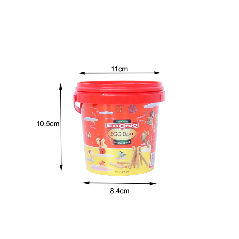 Ice cream bucket 450ml food grade plastic  packaging tub with lid cotton candy bucket food bucket