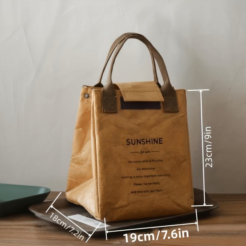 Custom Waterproof Oilproof Insulation Bento Tyvek Lunch Bag Dupont Paper Lunch Cooler Bag for Lunch Box Bags for Office Worker