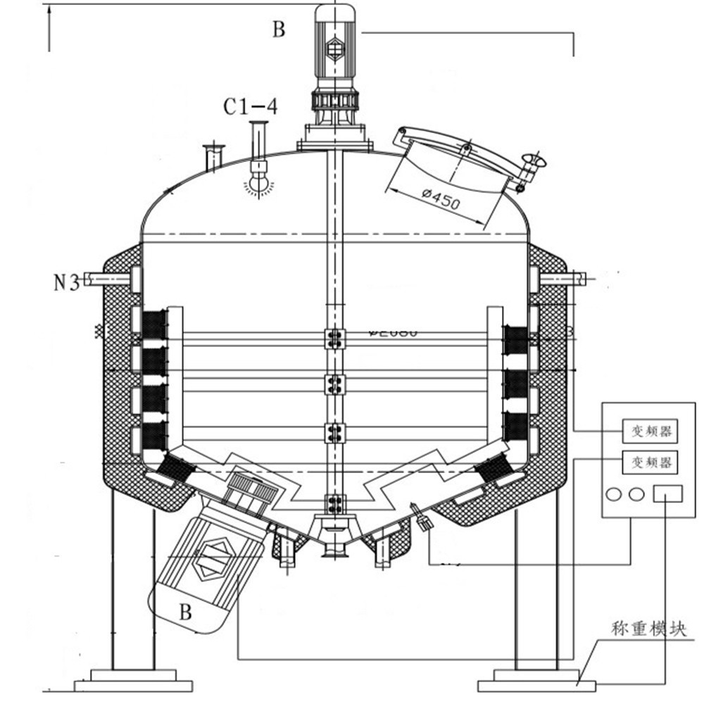 500L Emulsifying Tank High Shear Homogenizer Mixing Tank