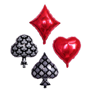 Casino Theme Party Balloons Playing Cards Balloons Casino Party Decoration Supplies for Las Vegas Party decoration