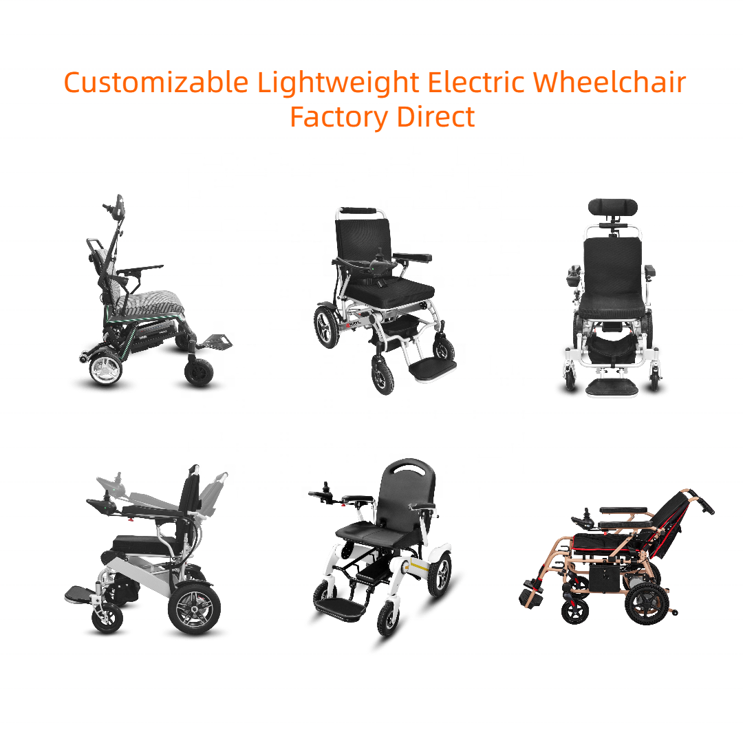 2024 New Design High Quality Aluminum Alloy Portable Foldable Electric Wheelchair