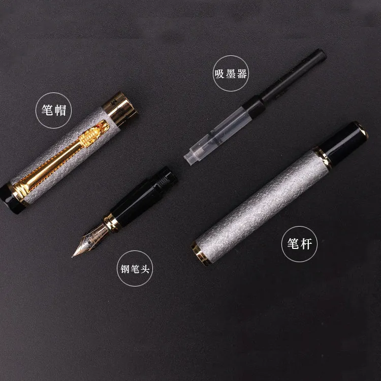 New Design Luxury Dragon Clip Metal Gold Fountain Pen Vip Fountain Pen For Office Gift With Custom Logo