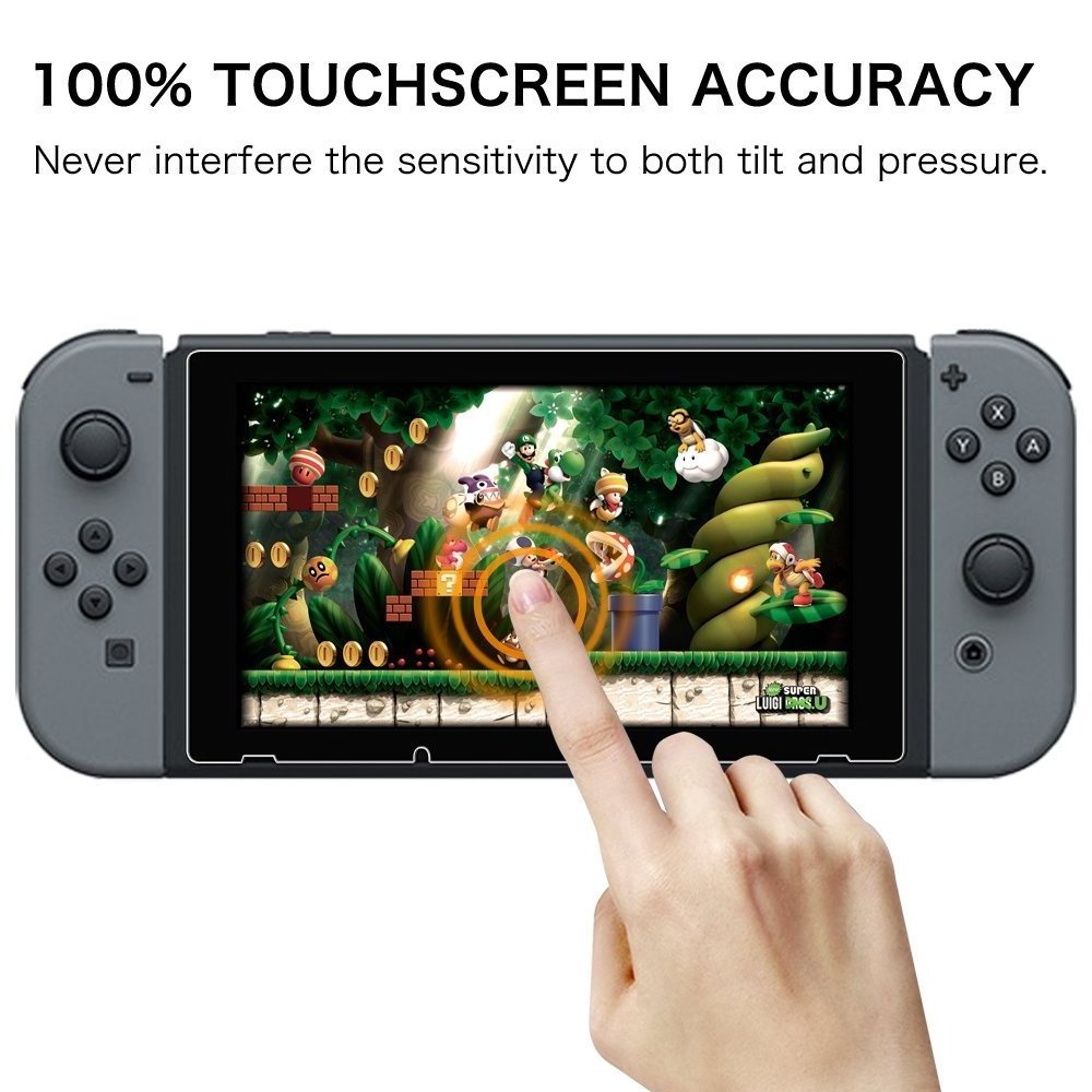 Transparent Super Tough Oleophobic Premium Tempered Glass Game Player Screen Protector for Nintendo Switch Lite OLED Tablet Film