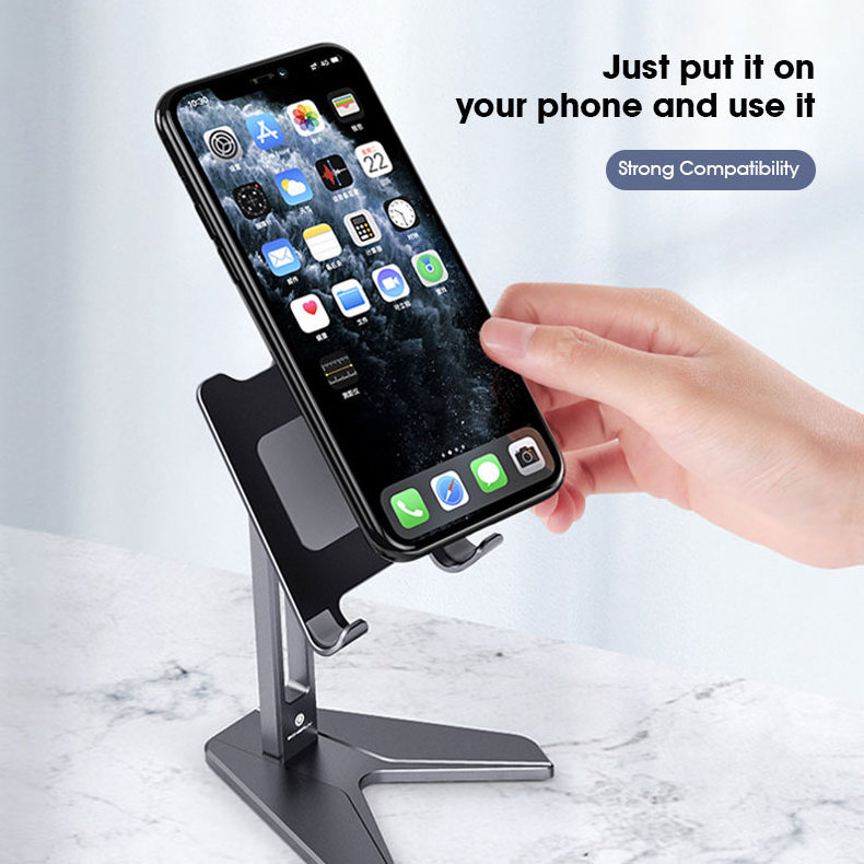 P8 Fully Adjustable Foldable Desktop Phone Holder Cradle Dock For iPhone Cell Phone Stand