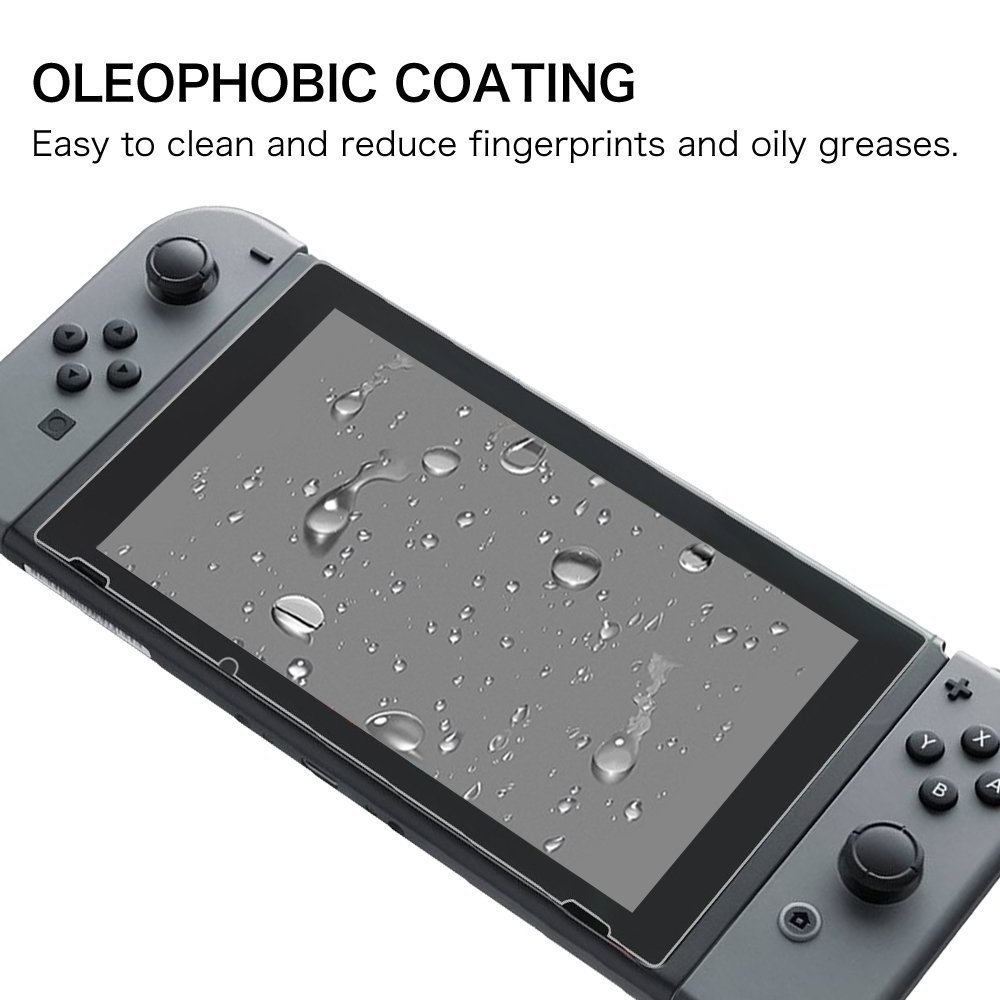 Transparent Super Tough Oleophobic Premium Tempered Glass Game Player Screen Protector for Nintendo Switch Lite OLED Tablet Film