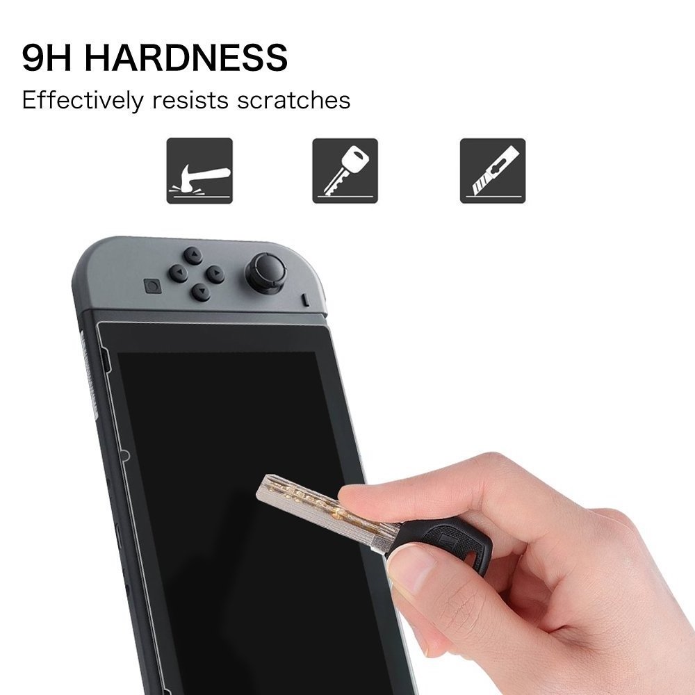 Transparent Super Tough Oleophobic Premium Tempered Glass Game Player Screen Protector for Nintendo Switch Lite OLED Tablet Film