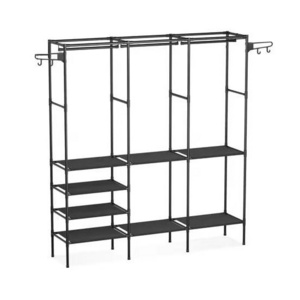 Morden factory sale  Wholesale 3 Row Freestanding Clothes Garment Rack Large Capacity Bedroom Wardrobe