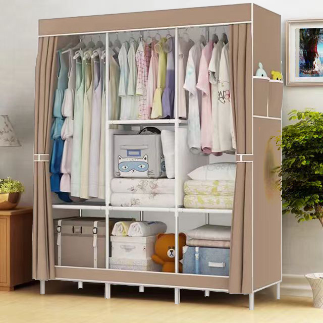 Wholesale Sales Foldable Cabinets Simple Bedroom Office Cabinets Reinforced with Dustproof Cloth Home Furniture Wardrobe Modern