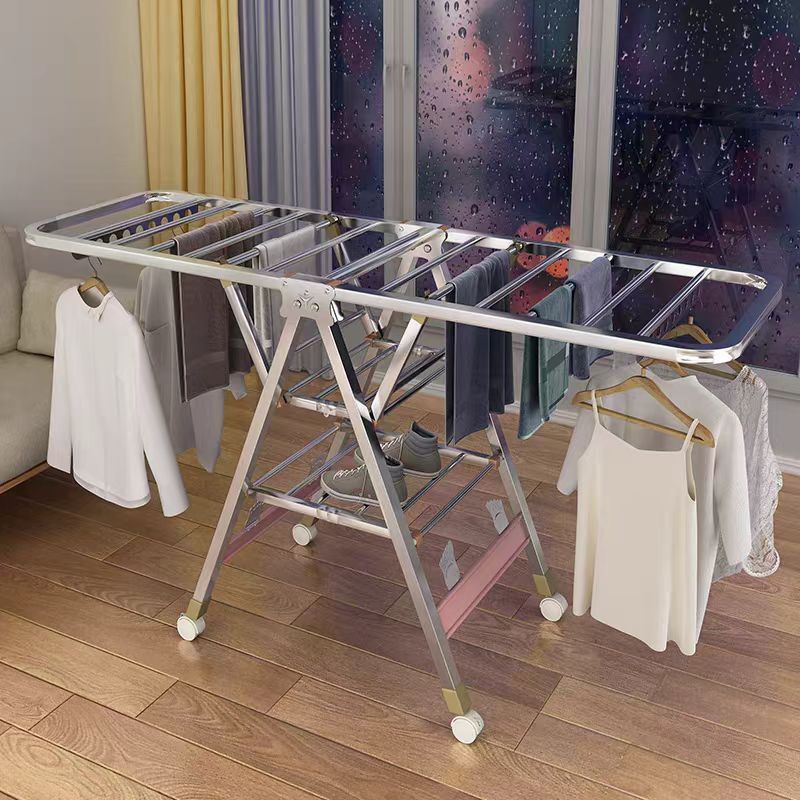 Morden Space-Saving Laundry Drying Rack Collapsible  Dryer Rack Free-Standing Folding Clothes Drying Rack