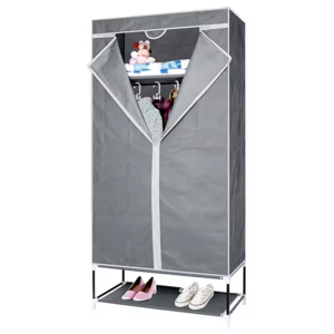 Fabric Wardrobe, Portable Single Clothes Closet Foldable Garment Storage Cabinet Space Saving Organizer for Cloakroom Dorm