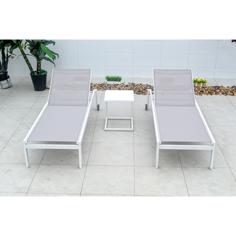 Swimming Pool Chair Beach Bed Sun Lounger Beach White Aluminium Outdoor Lounge Chair Viet Nam