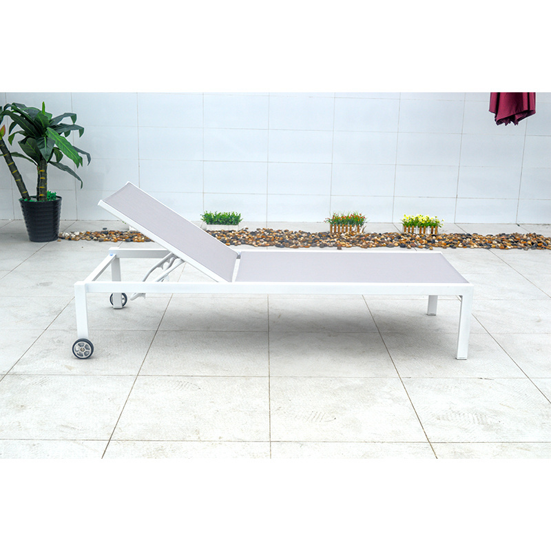 Swimming Pool Chair Beach Bed Sun Lounger Beach White Aluminium Outdoor Lounge Chair Viet Nam