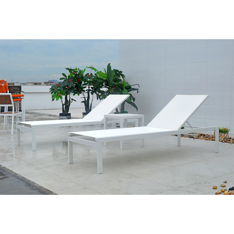 Swimming Pool Chair Beach Bed Sun Lounger Beach White Aluminium Outdoor Lounge Chair Viet Nam