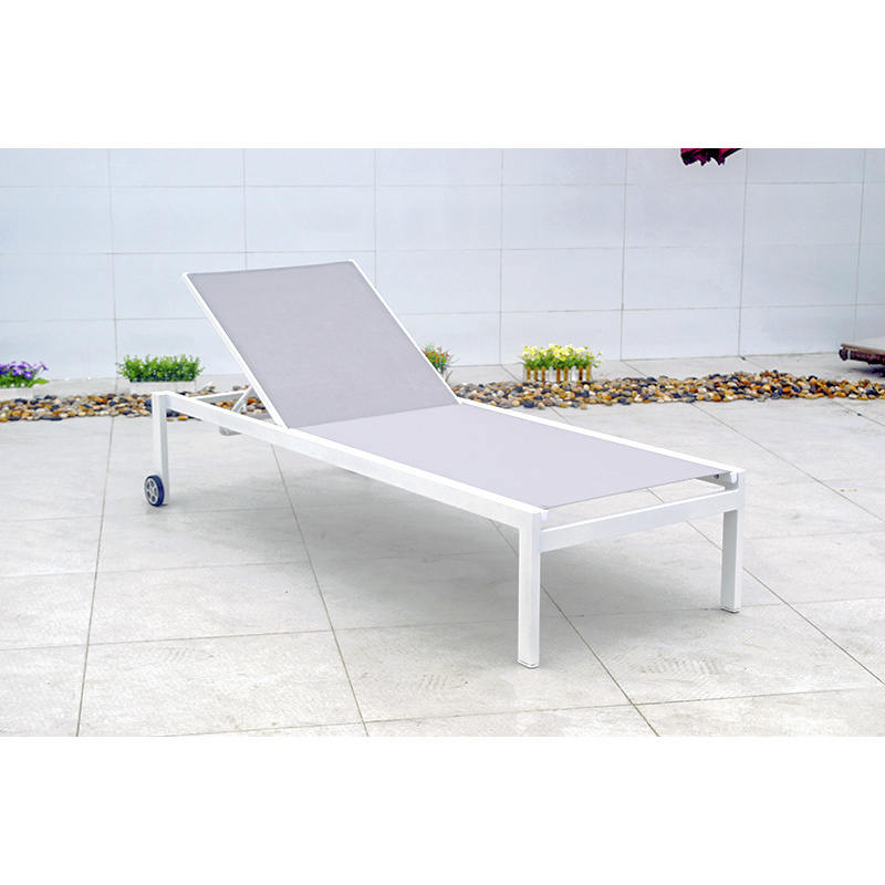 Sun Loungers Sets Outdoor Patio Pool Furniture Alum  Sling Chaise Folding  Poolside Daybed Outdoor Loungers de playa