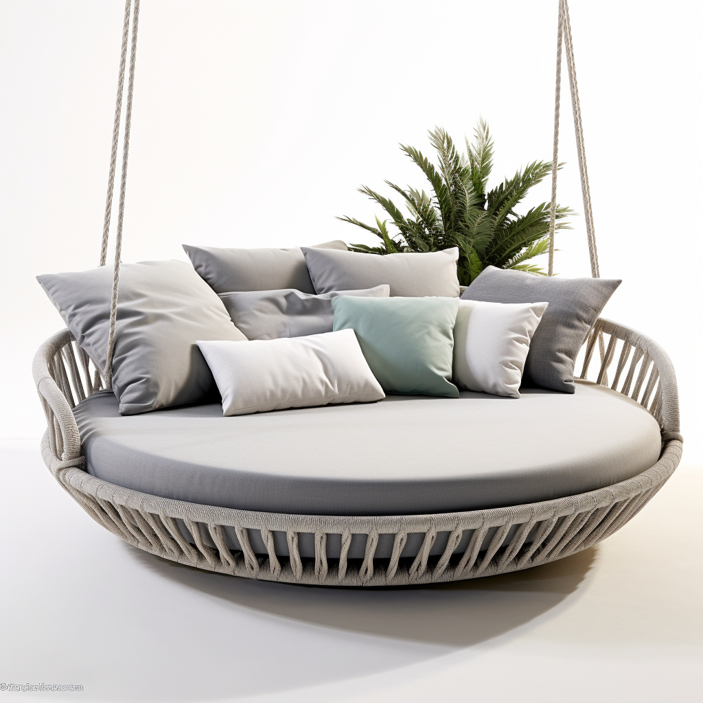 Outdoor Chaise Lounge Rope Furniture - Manufactured with Sun Bed Mesh Fabric for Hot Sales in the Market day bed