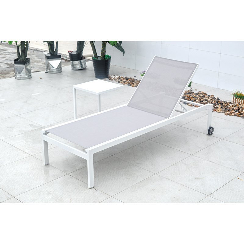 Sun Loungers Sets Outdoor Patio Pool Furniture Alum  Sling Chaise Folding  Poolside Daybed Outdoor Loungers de playa