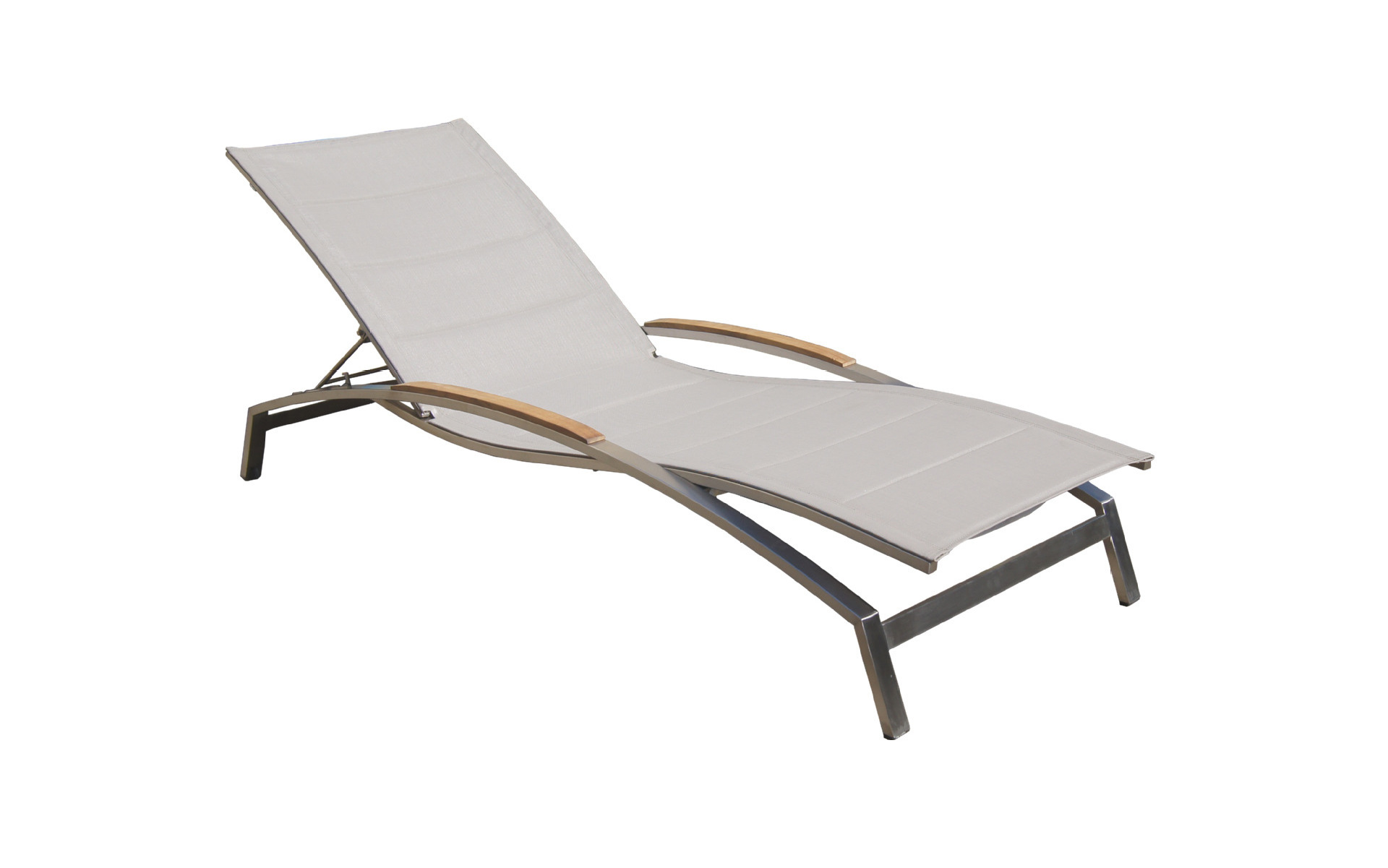 Modern outdoor aluminum swimming pool chair beach sun bed mesh sun lounger