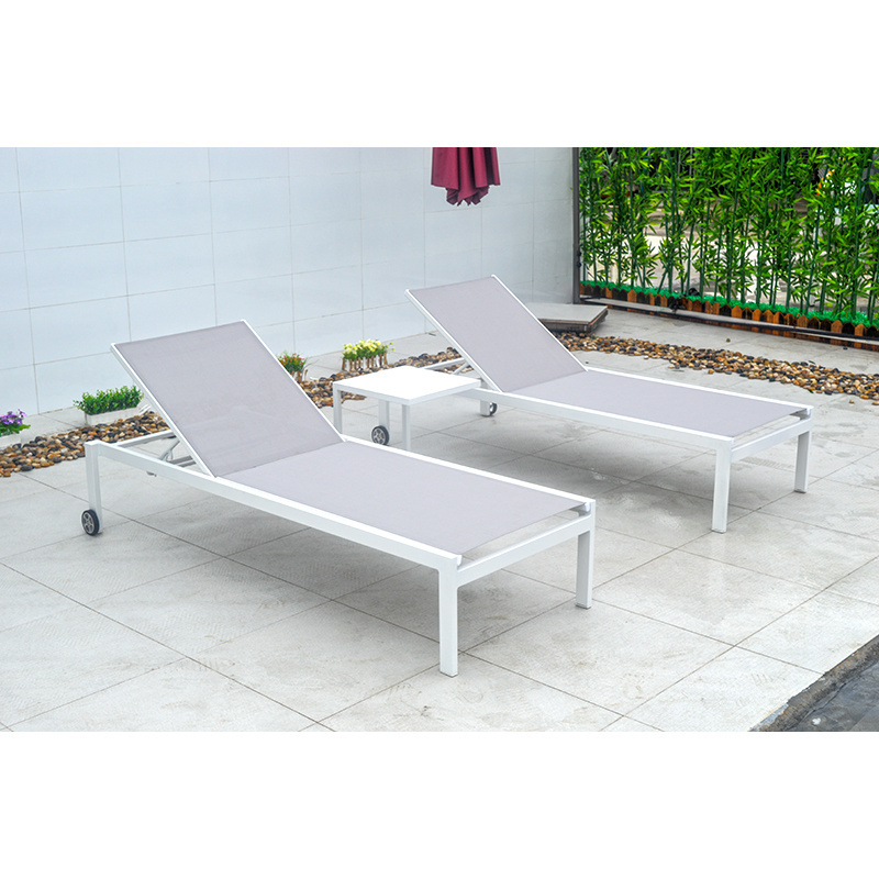 Swimming Pool Chair Beach Bed Sun Lounger Beach White Aluminium Outdoor Lounge Chair Viet Nam