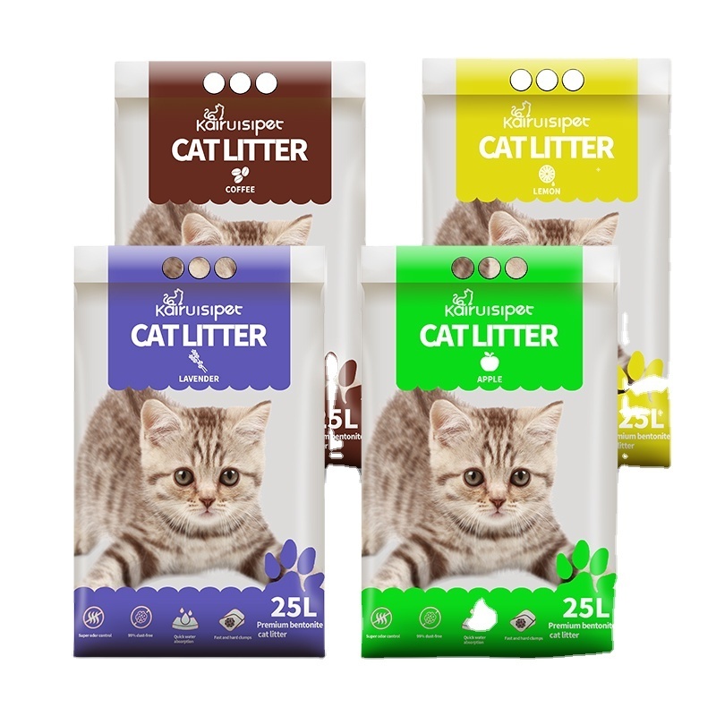 Trade botanical wholesale ultra absorbent cat sand dust free bentonite cat litter factory