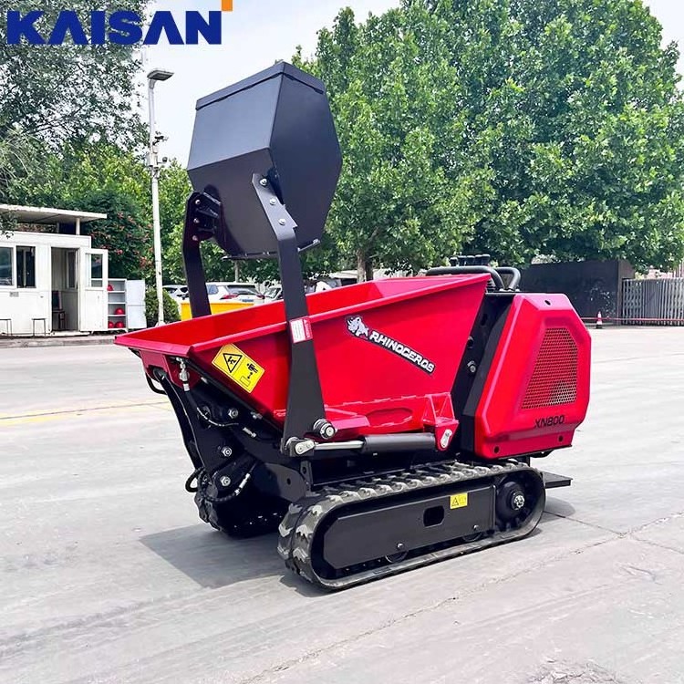 800kg Hydraulic Crawler small Mini Dumper 1ton dumper mini transporter Construction garden mini track dumper