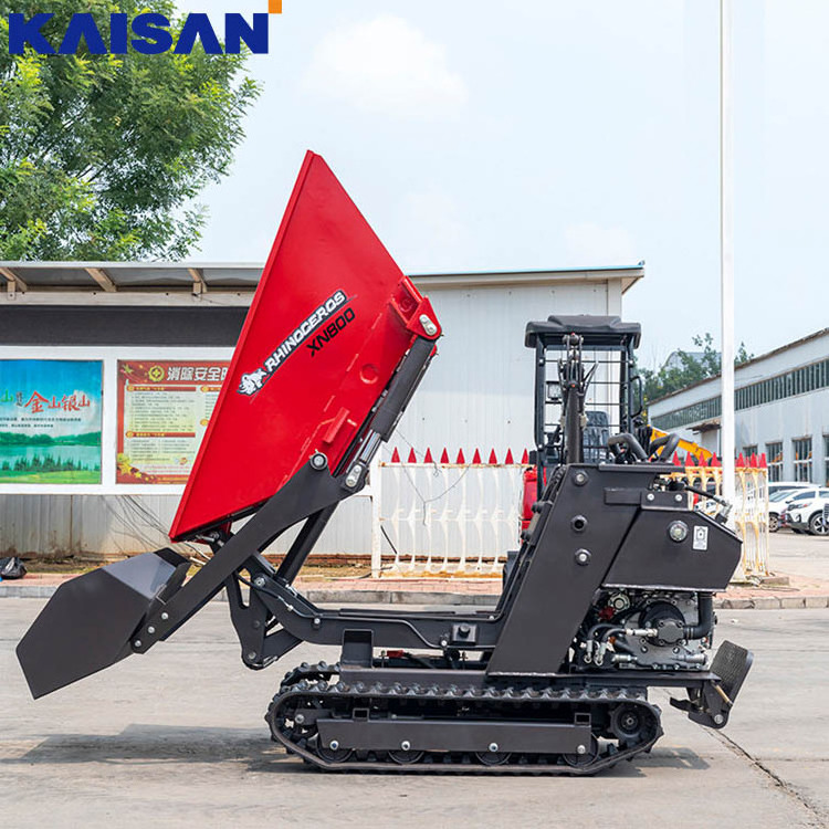 800kg Hydraulic Crawler small Mini Dumper 1ton dumper mini transporter Construction garden mini track dumper