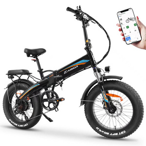 OEM fiets elektrische 48V 15AH 750W Foldable Electric Hybrid Bike 20 Inch Fat Tire All Terrain Mountain City Fatbike