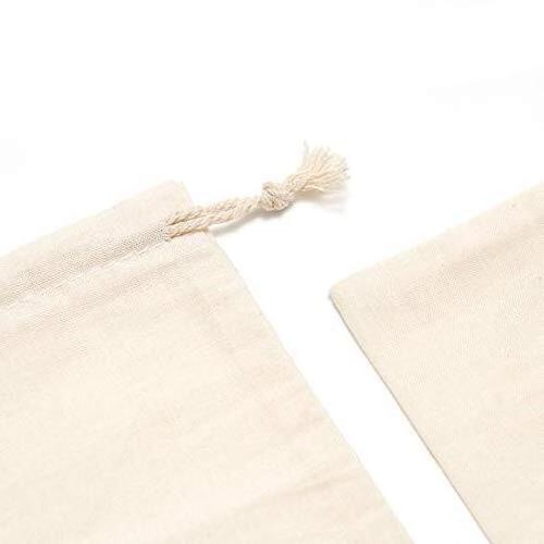 KAISEN Reusable Produce Bags Muslin Shopping Storage100% Natural Cotton Washable Biodegradable Drawstrings  Bag