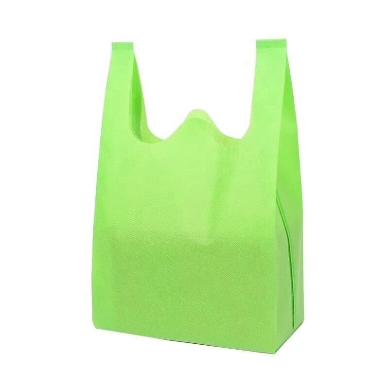 reusable Pp Non Woven Bag biodegradable die cut pp non woven nonwoven grocery shopping non-woven t-shirt bag