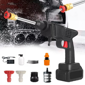 24V Lithium Battery Cordless Car Washer Machine Wireless Car Wash Gun Spray Water Gun Portable Car Pressure Washer