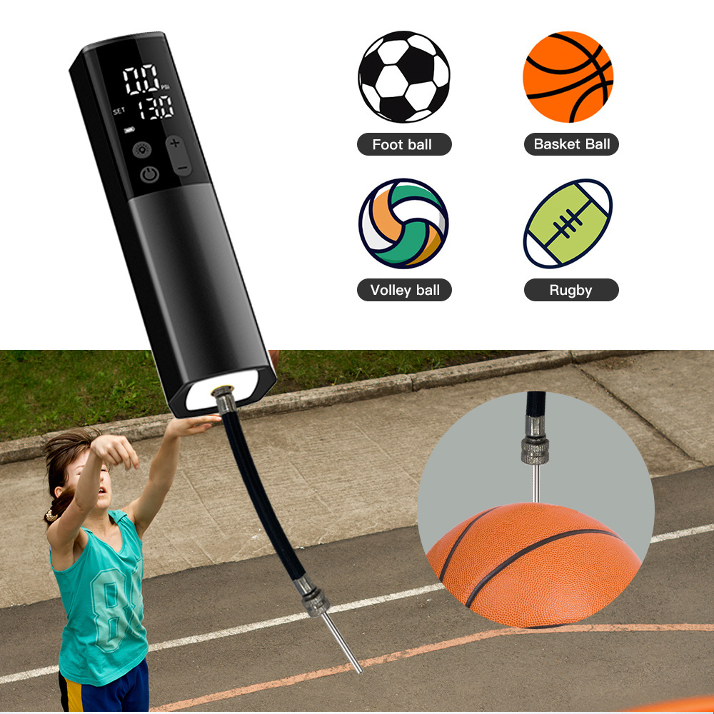 mini portable Wireless air pump power bank battery cordless Basketball ball compressor tire inflators rechargeable