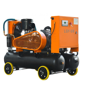 portable sand blasting use high efficient mobile air compressors diesel screw air compressors