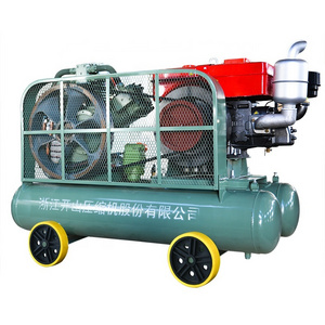 Portable 4 cylinders master power piston diesel air compressor for pneumatic hammer